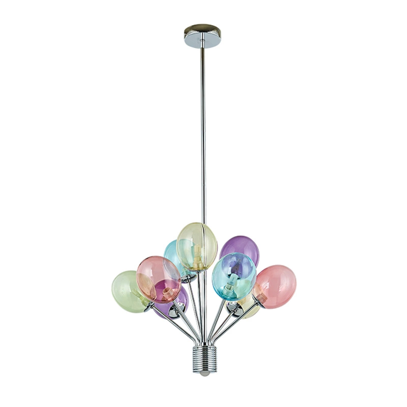 Kreatywna szklana lampa wisząca G9 w stylu francuskim