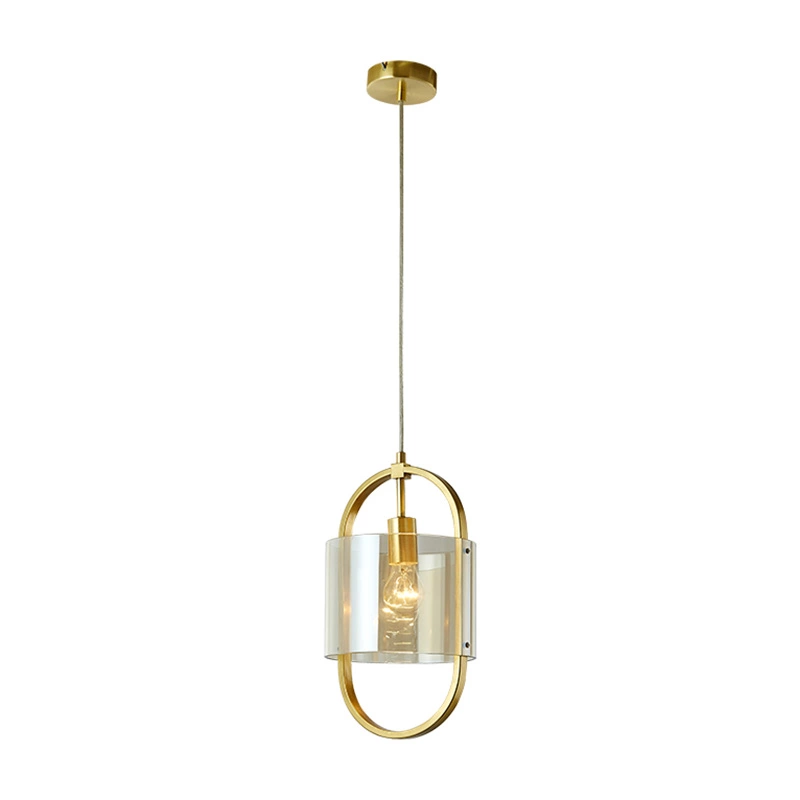 Popularna lampa wisząca ze szkła E27 w stylu francuskim