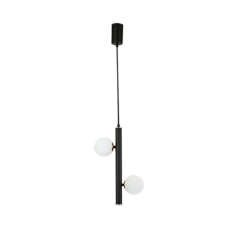Biała szklana lampa wisząca do dekoracji wnętrz