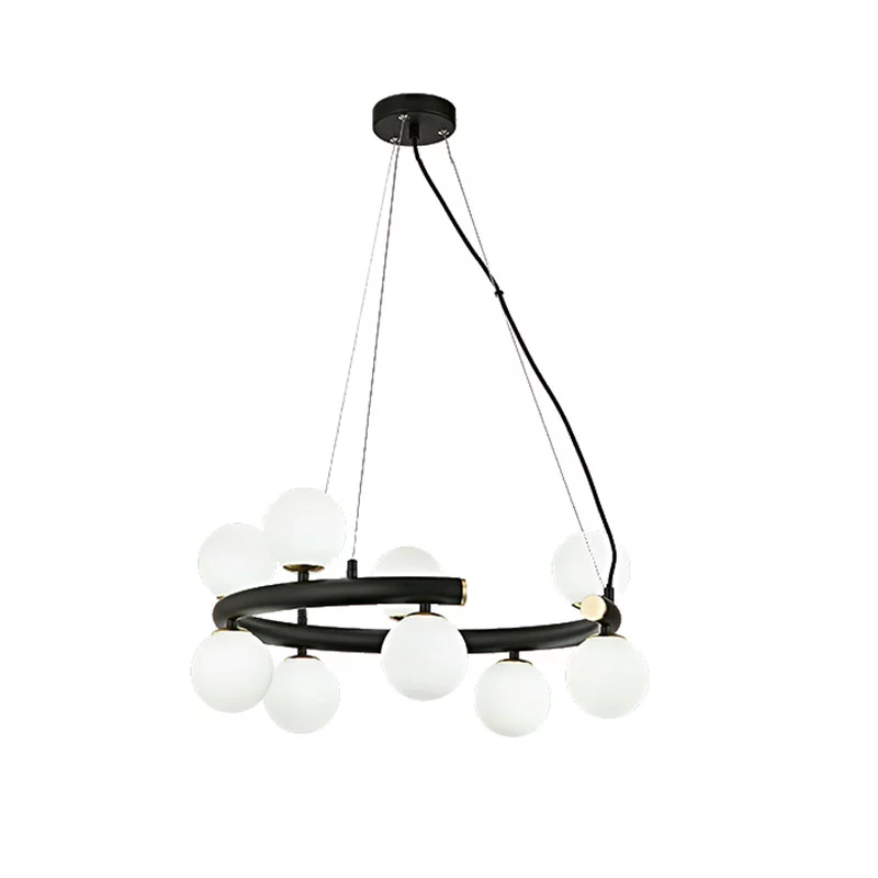 Nowoczesna szklana lampa wisząca G9